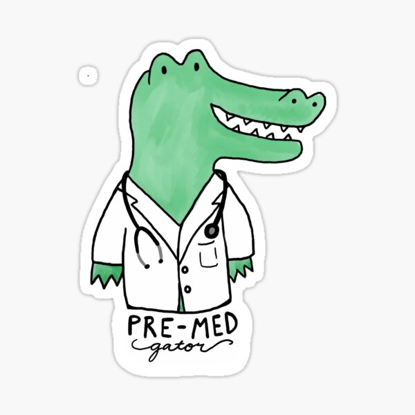 Vista previa del artículo con la obra «Pre-Med Gator», diseñado y vendido por swampmami.