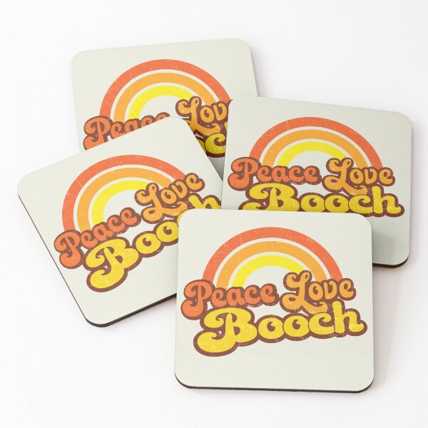 Item preview, PEACE, LOVE, BOOCH - Retro Rainbow designed and sold by jitterfly.