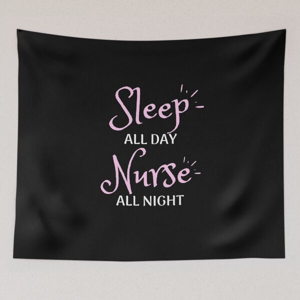 Item preview, Sleep all day nurse all night Classic T-Shirt designed and sold by Oussamamehenni.