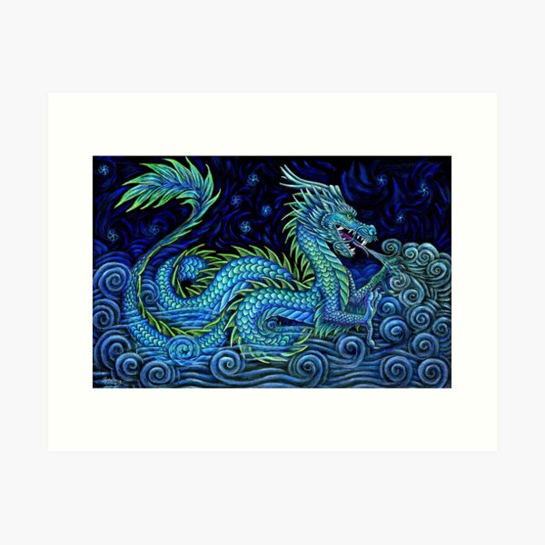 Chinese Azure Dragon Art Print