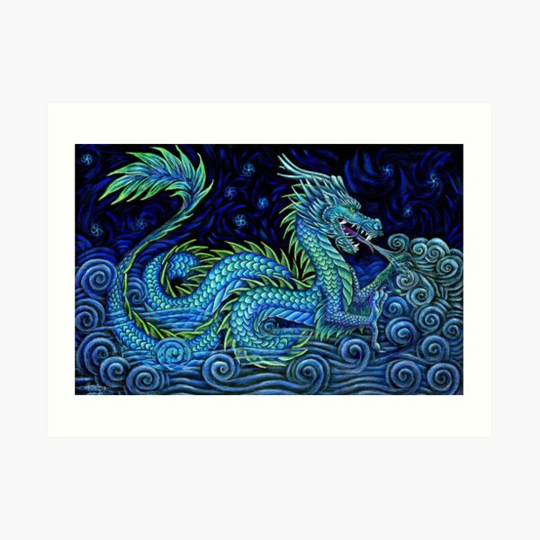 Chinese Azure Dragon Art Print
