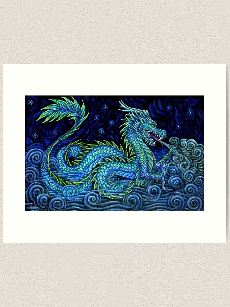 Alternate view of Chinese Azure Dragon Art Print