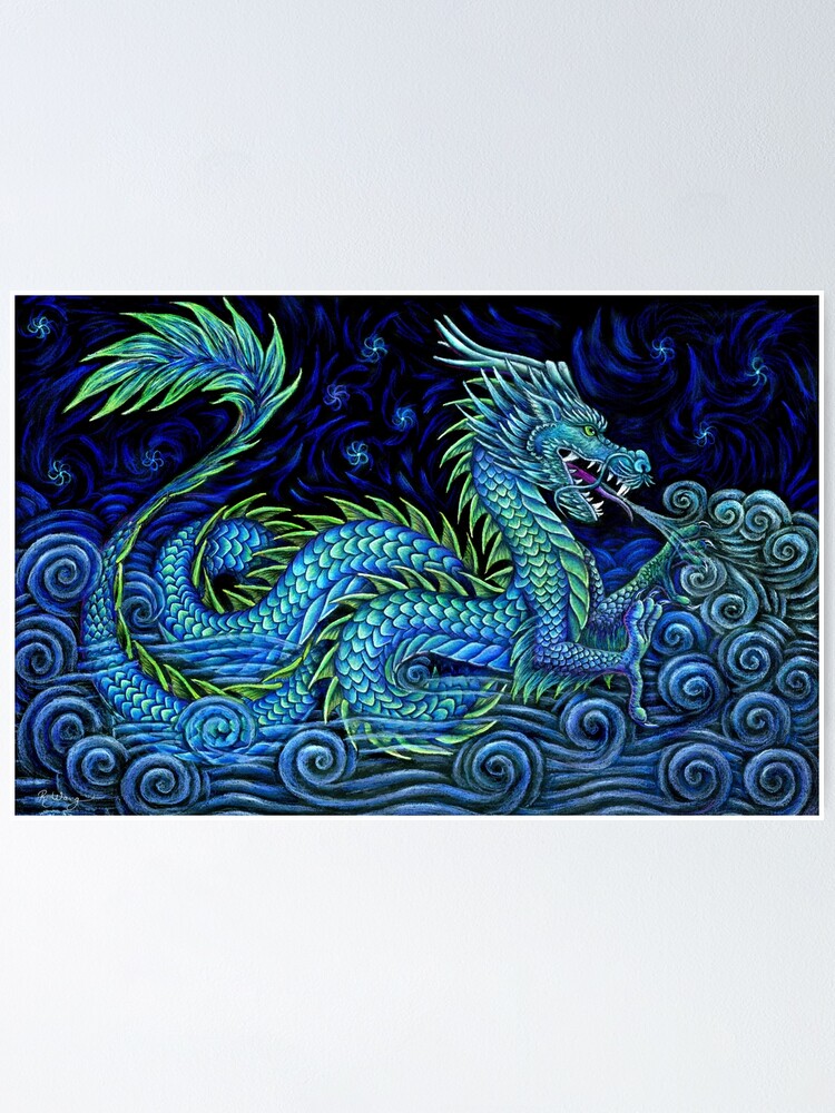 chinesischer azurblauer Drache