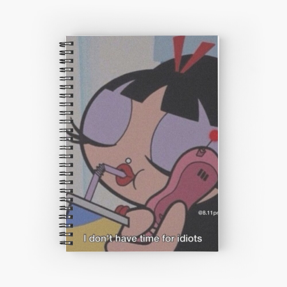 Aesthetic Super Nana Photo De Profil Cahier à spirale « Super Nana aesthetic "I don't have time for idiots" »,  par Canidce | Redbubble