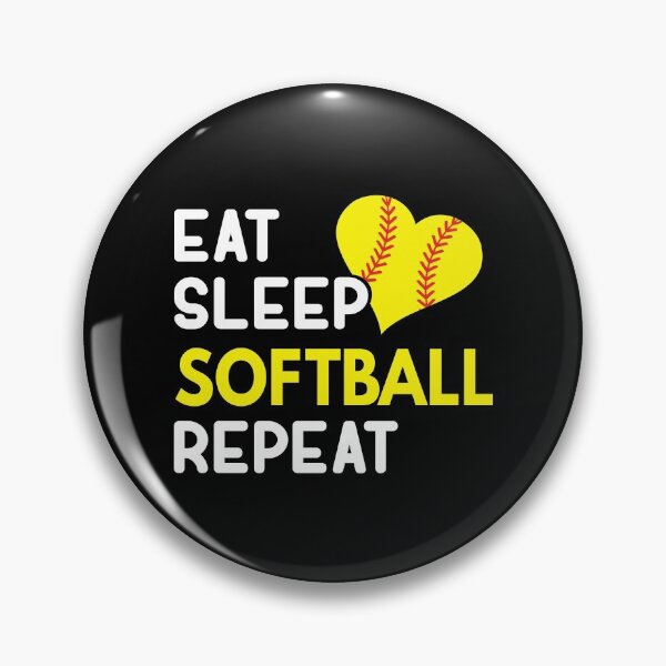 Item preview, Eat Sleep Softball Repeat designed and sold by TeeDesignsStore.