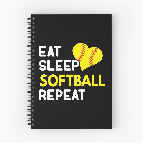 Item preview, Eat Sleep Softball Repeat designed and sold by TeeDesignsStore.