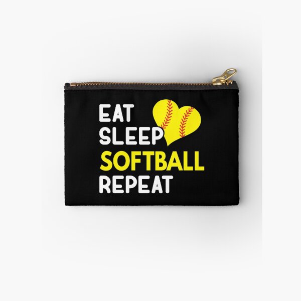 Item preview, Eat Sleep Softball Repeat designed and sold by TeeDesignsStore.