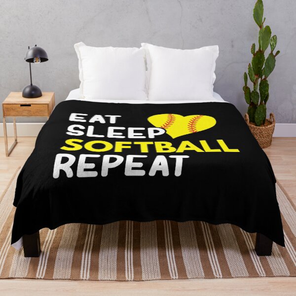 Item preview, Eat Sleep Softball Repeat designed and sold by TeeDesignsStore.