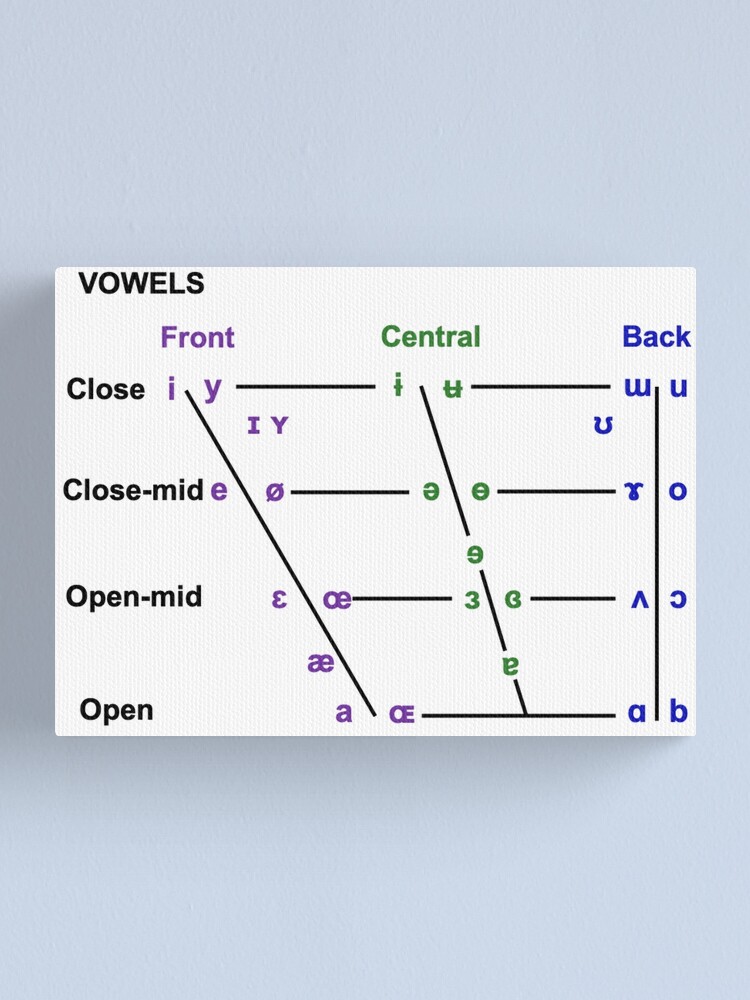 "Vowel Quadrilateral" Canvas Print by Bododobird Redbubble