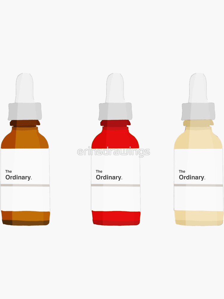 The Ordinary Skincare Stickers Cute Aesthetic Waterproof 