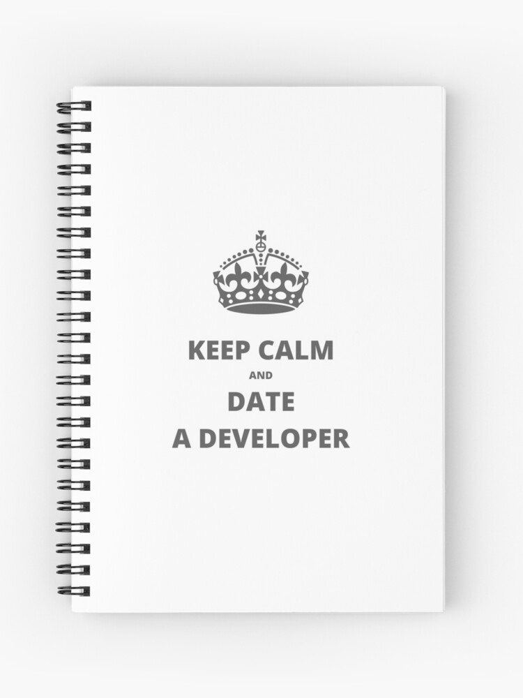 Thumbnail 1 of 3, Journal, Keep calm and date a developer designed and sold by luvistyle.