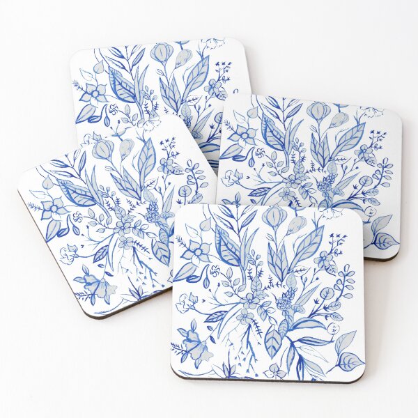 Item preview, Blue flowers designed and sold by Jennystorch.