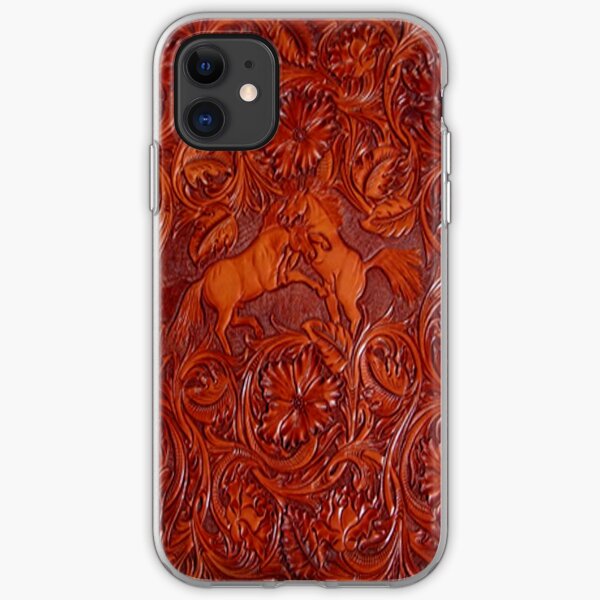wild horses leather iPhone Soft Case