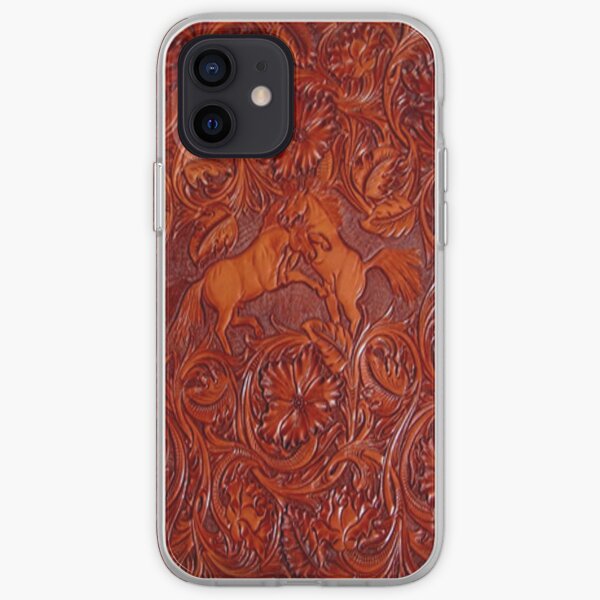 wild horses leather iPhone Soft Case