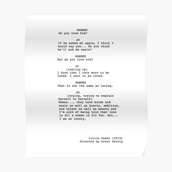 Extrait de scénario de Little Women Poster