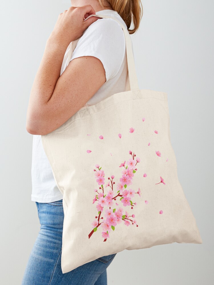 Pink Cherry Blossoms Japanese Towel Tree Mount Fuji Sakura Canvas Tote Bag  Reusable Grocery Bags Bulk Large Casual Shopping - AliExpress