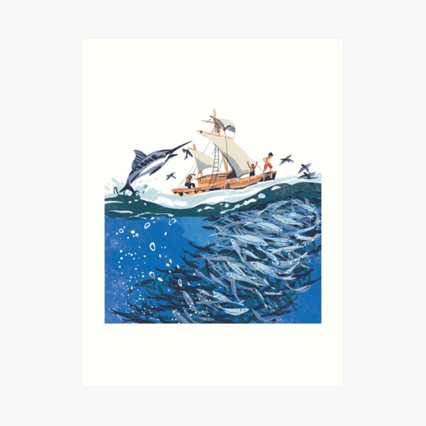 Sea fishing Art Print