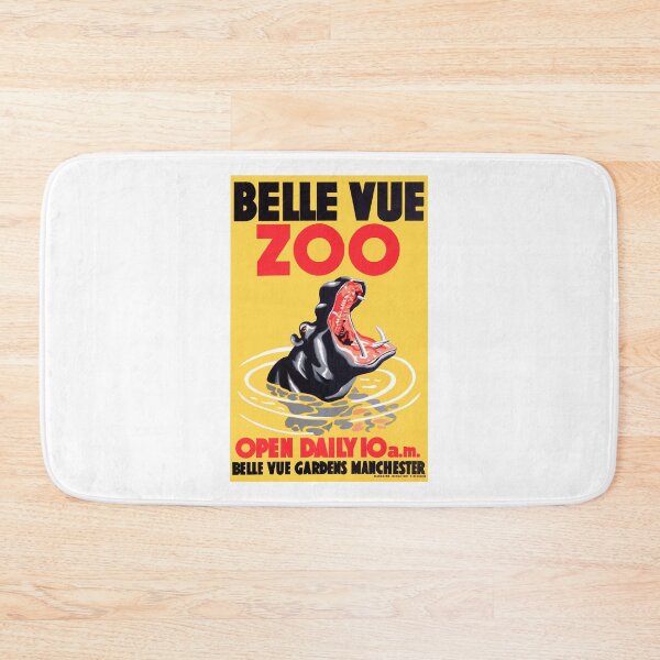 Artikelvorschau, 1950 BELLE VUE Zoo Nilpferd Poster entworfen und verkauft von retrographics.
