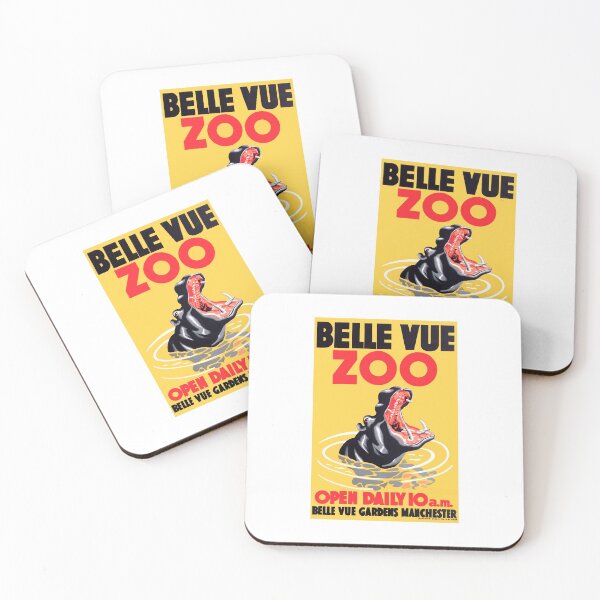 Item preview, 1950 BELLE VUE Zoo Hippopotamus Poster designed and sold by retrographics.