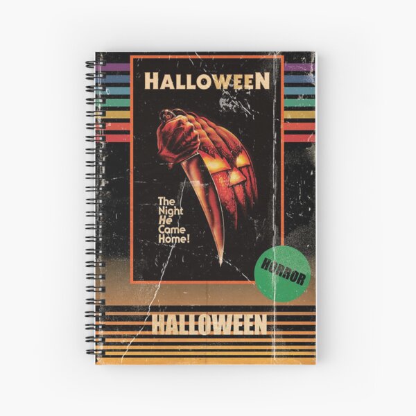 Affiche de film d'horreur VHS Halloween 1978 Cahier à spirale