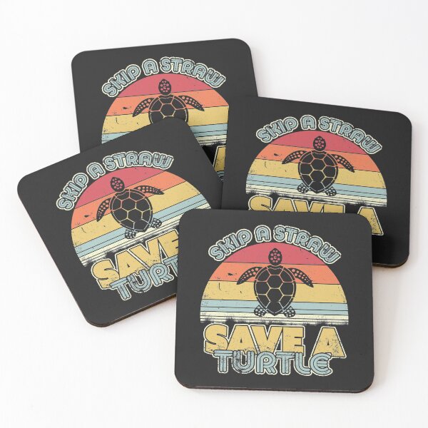 Item preview, Save The Turtles Print. Retro, Skip A Straw Save A Turtle Graphic designed and sold by PackAPunch.