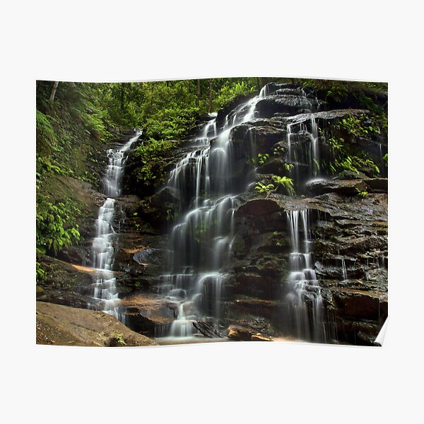 Sylvia Falls - Blue Mountains NP, NSW Poster