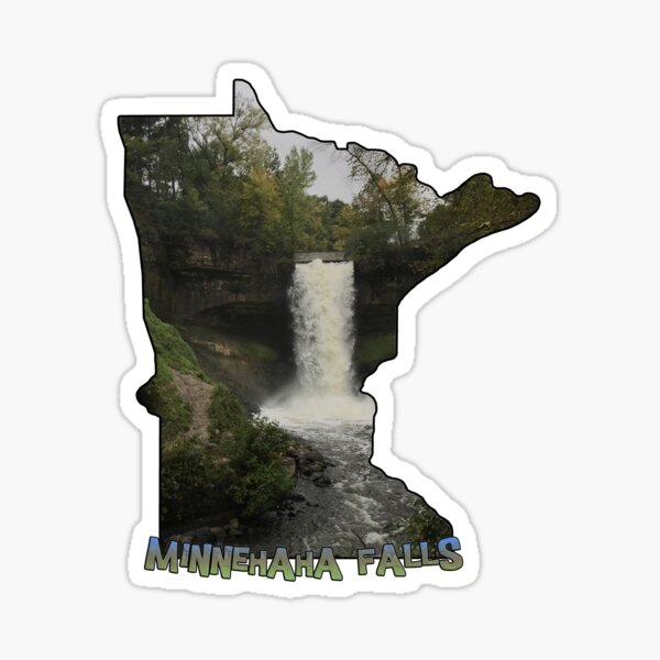 Item preview, Minnesota State Outline (Minnehaha Falls) designed and sold by gorff.