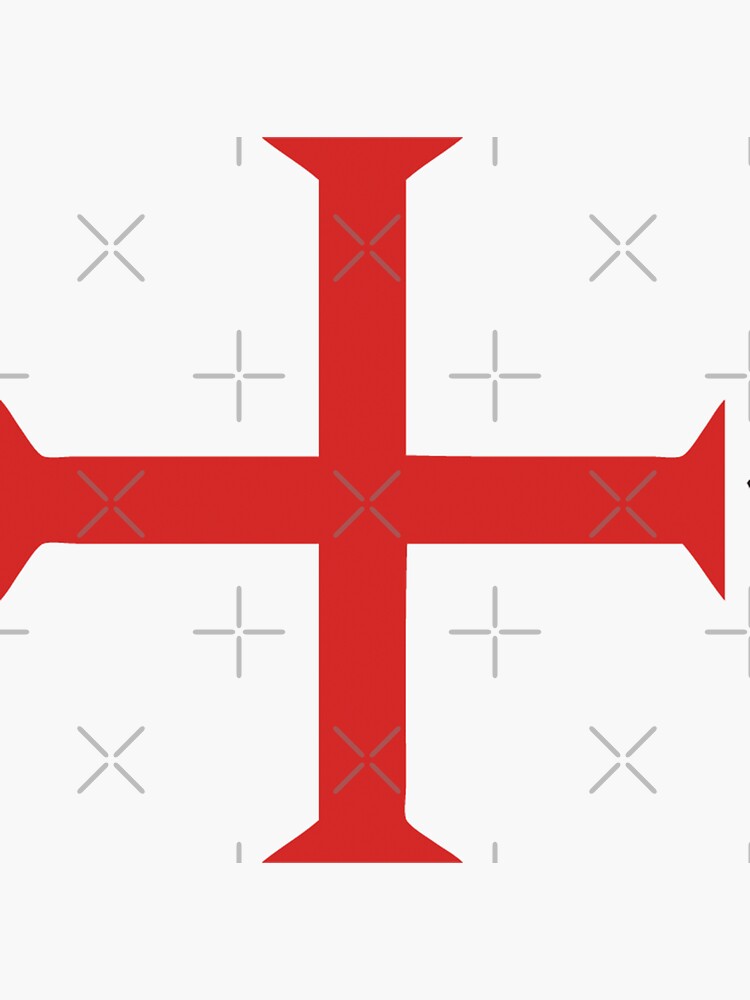 Crusader Cross Sticker For Sale By Medievalwear Redbubble