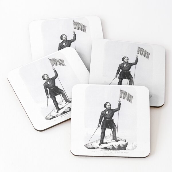 Item preview, John C. Fremont Hoisting The US Flag On The Rocky Mountains designed and sold by warishellstore.