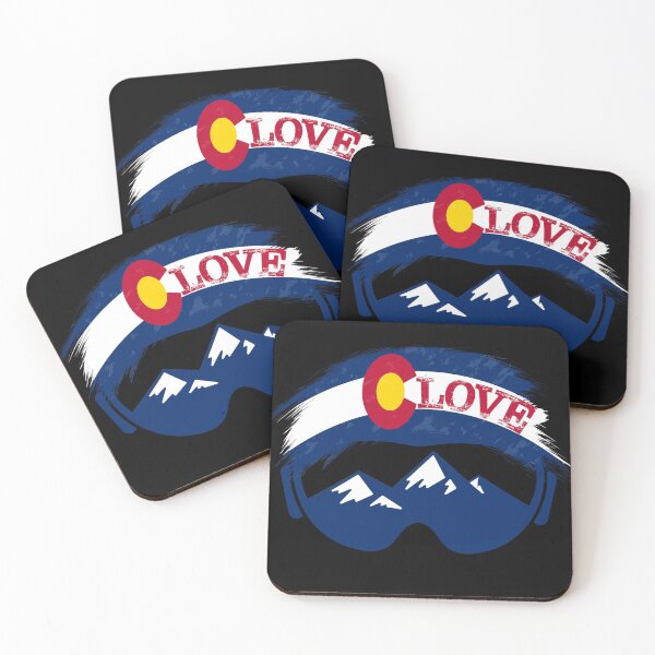 Item preview, We Love Colorado - Flag, Goggles and Mountains designed and sold by AllFourUs.