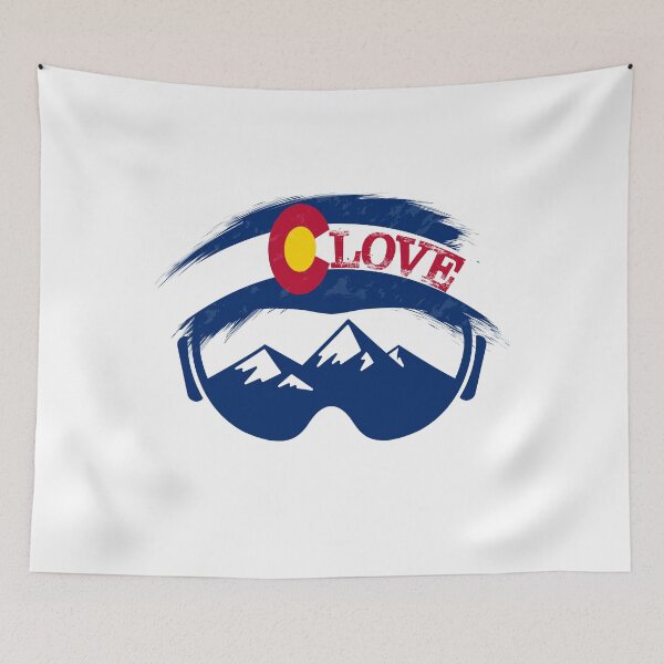 Item preview, We Love Colorado - Flag, Goggles and Mountains designed and sold by AllFourUs.