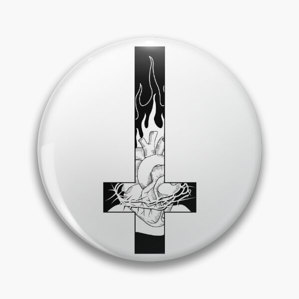 Item preview, Inverted Cross - Sacred Heart designed and sold by Gumless.