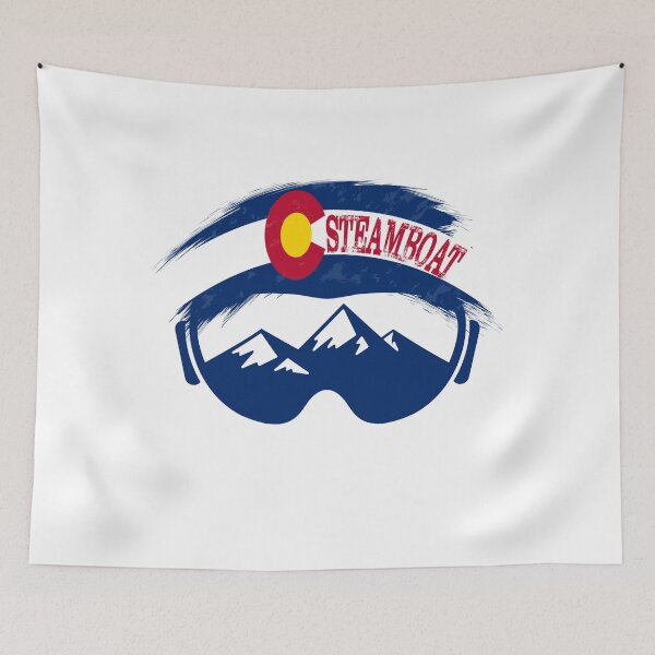 Item preview, Steamboat Colorado - Flag, Goggles and Mountains designed and sold by AllFourUs.
