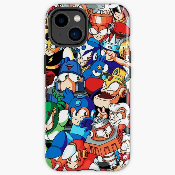 Mega Man 1 2 and 3 Robot Masters iPhone Case