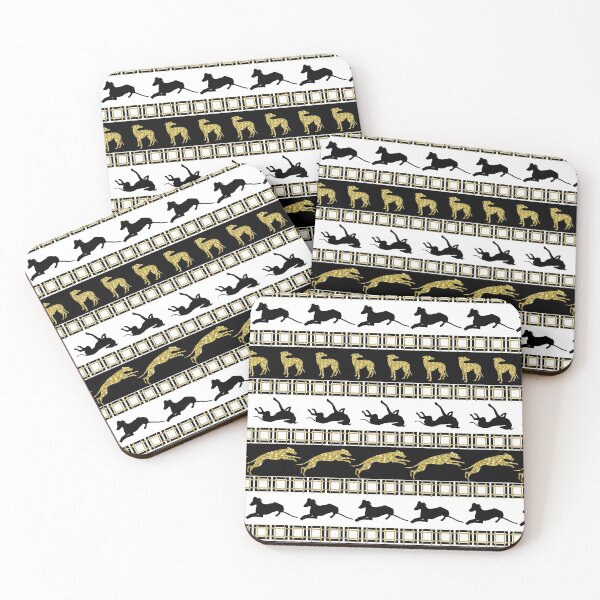 Item preview, Greyt Greyhounds in Black Gold and White Boxes designed and sold by GreytGraphicals.