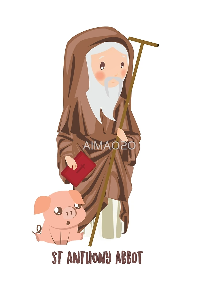 Thumbnail 3 von 3, Tuch, Saint Anthony Abbot designt und verkauft von AlMAO2O.