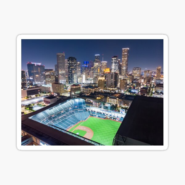 Item preview, Houston Skyline lit up at night with Minute Maid Park designed and sold by Raul Cano.