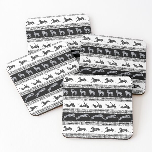 Item preview, Sparkly Greyhounds in Black and Silver with Sequins designed and sold by GreytGraphicals.