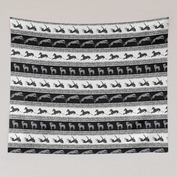 Item preview, Sparkly Greyhounds in Black and Silver with Sequins designed and sold by GreytGraphicals.