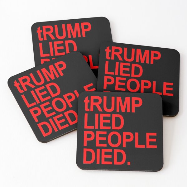 Item preview, tRump Lied People Died (red font) designed and sold by Thelittlelord.