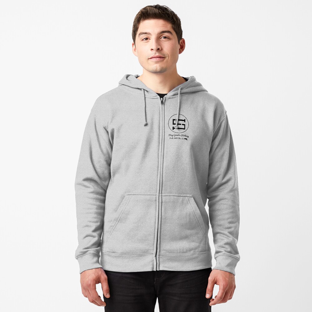 Stay Grindin Clothing logo - Made with Class - Black Zipped Hoodie