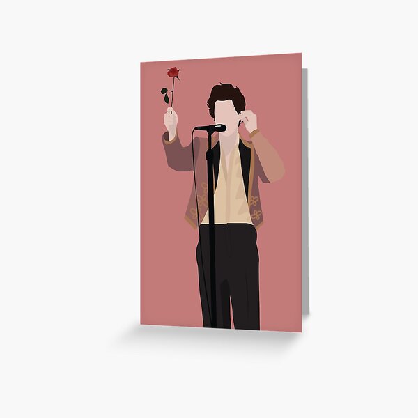 HARRY STYLES ROSE Greeting Card