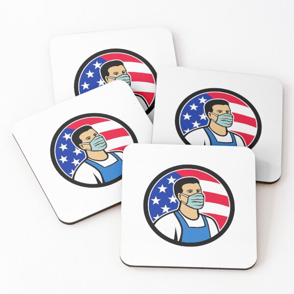 Item preview, American Food Worker as Hero USA Flag Circle Icon designed and sold by patrimonio.