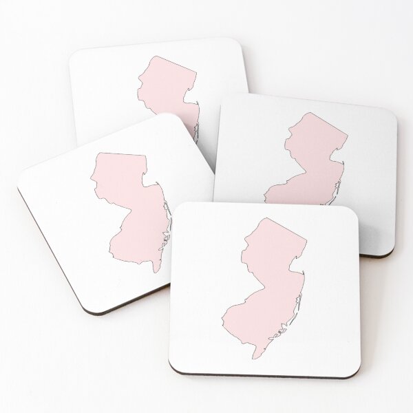 Artikelvorschau, Rosa Pastell New Jersey Staat Sticker entworfen und verkauft von Mountainman420.