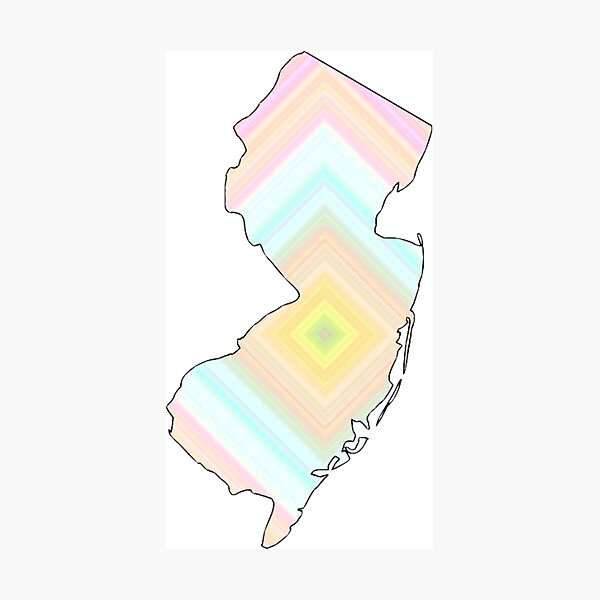 Item preview, Rainbow Pastel New Jersey State Sticker designed and sold by Mountainman420.