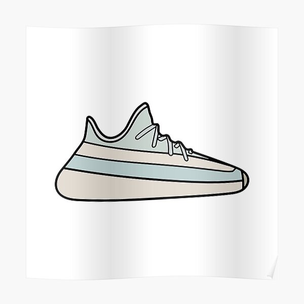 Adidas Boost 350 v2 “Linen” Illustration" Poster for by cobyc10916 Redbubble