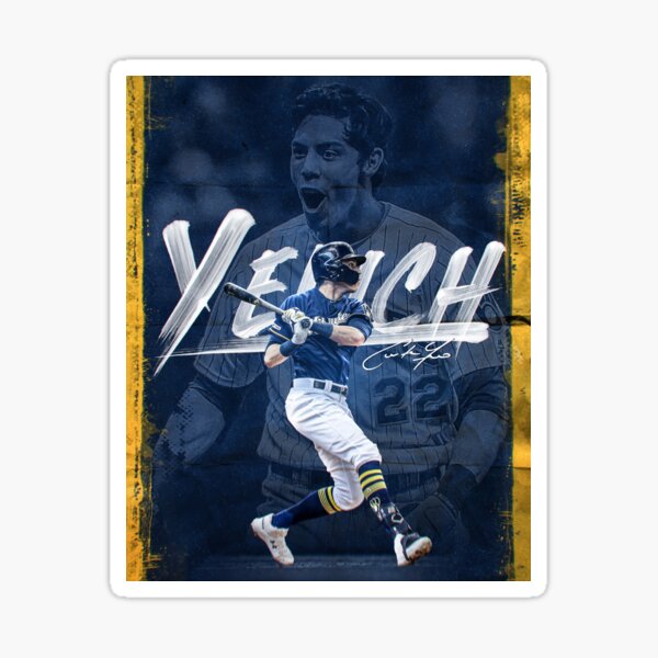 Christian Yelich Milwaukee Brewers Signed Autographed Blue #22