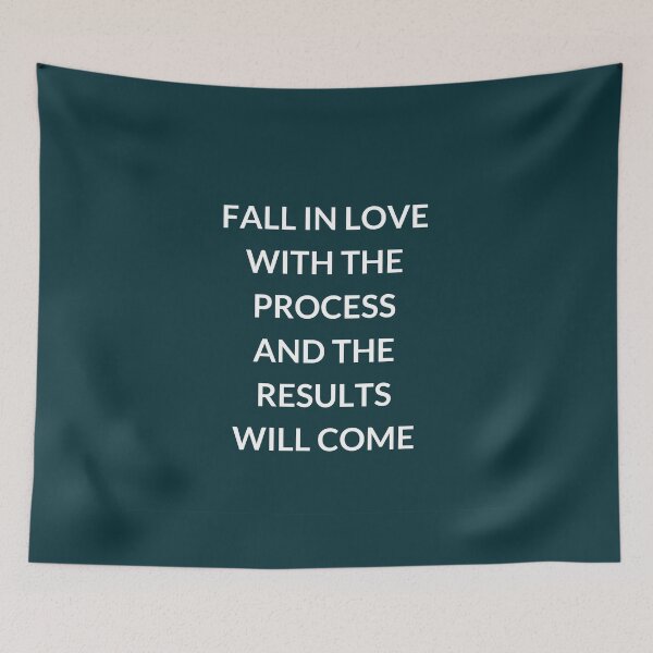 Item preview, FALL IN LOVE WITH THE PROCESS AND THE RESULTS WILL COME designed and sold by Inspirationmotivation.