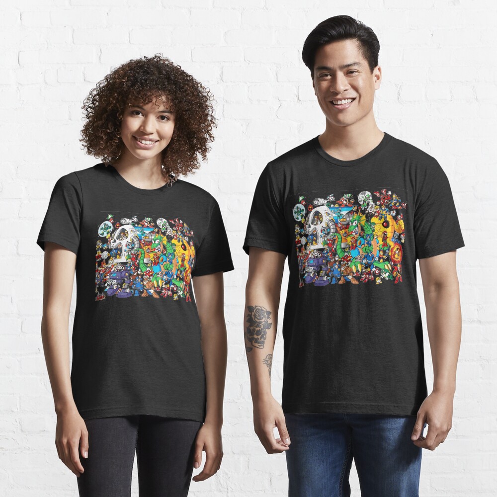 Vista previa del artículo con la obra «Camiseta esencial», diseñado y vendido por infiniterivals.