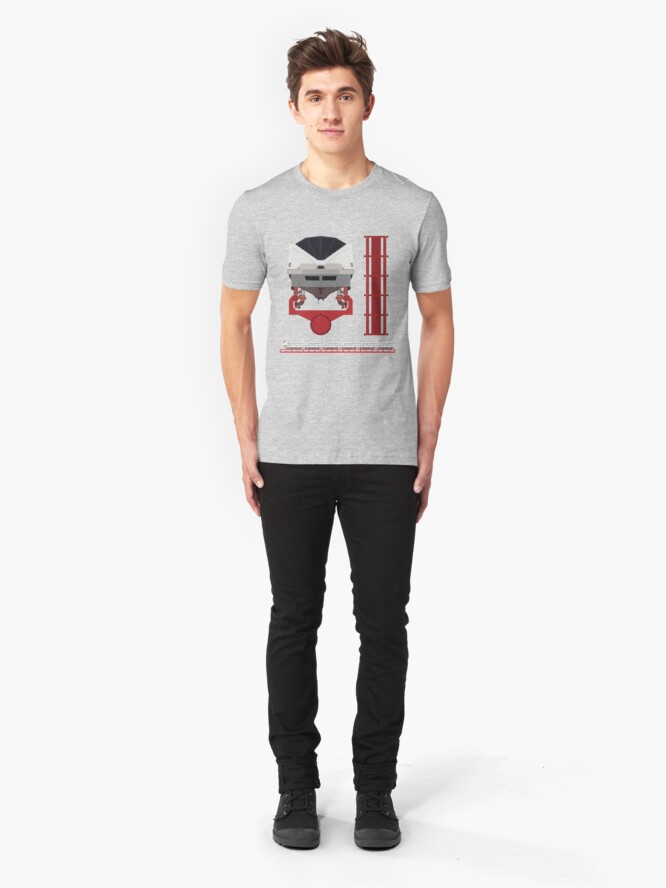 Alternate view of Magnum XL200 Coaster Train Design Slim Fit T-Shirt